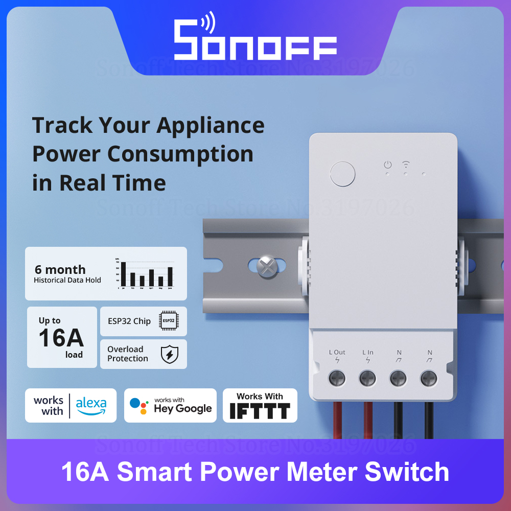 Sonoff Basic Switch - SONOFF POW Origin 16A interruptor medidor