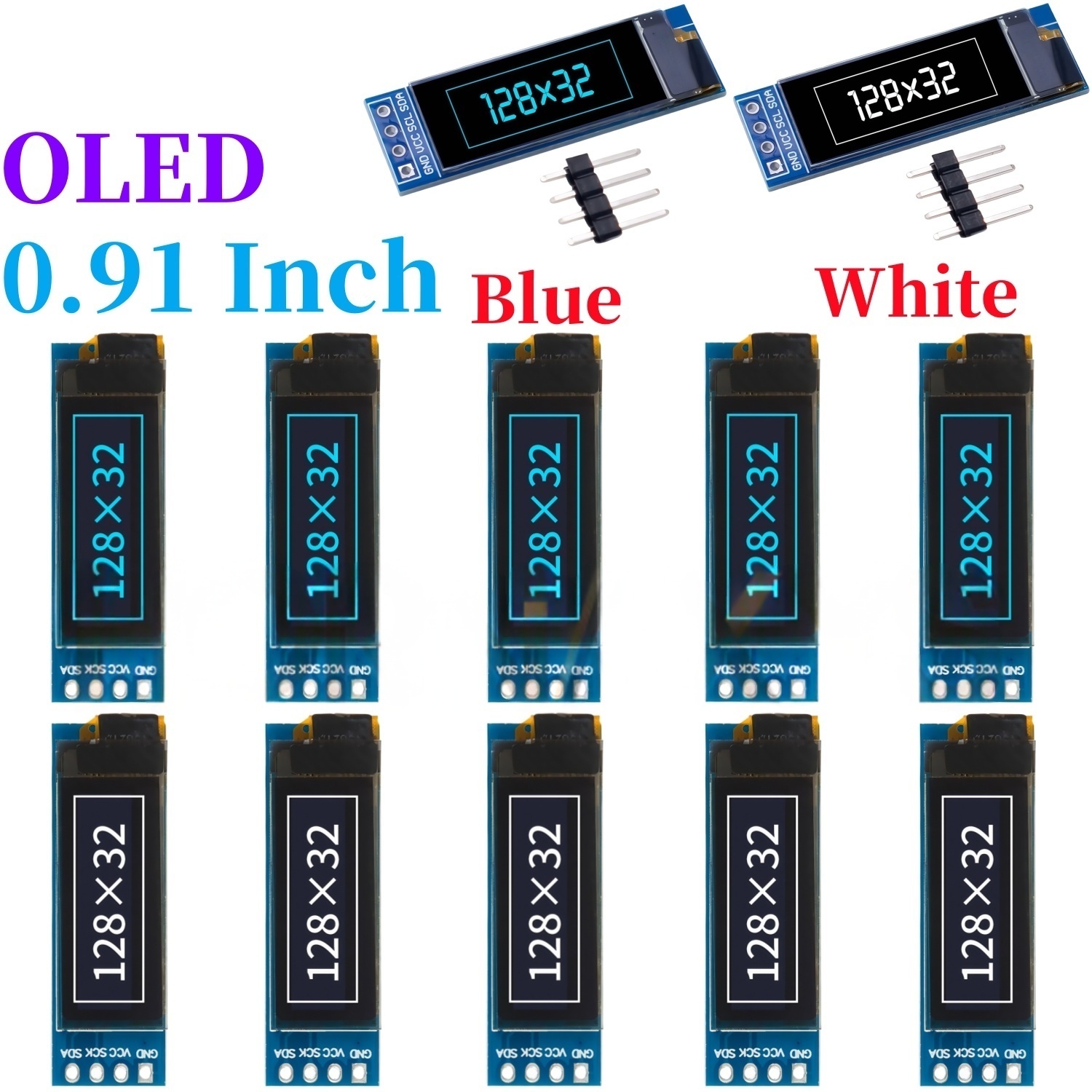 Home Automation Arduino - XZG 1-20PCS Pantalla OLED LCD Blanca/Azul