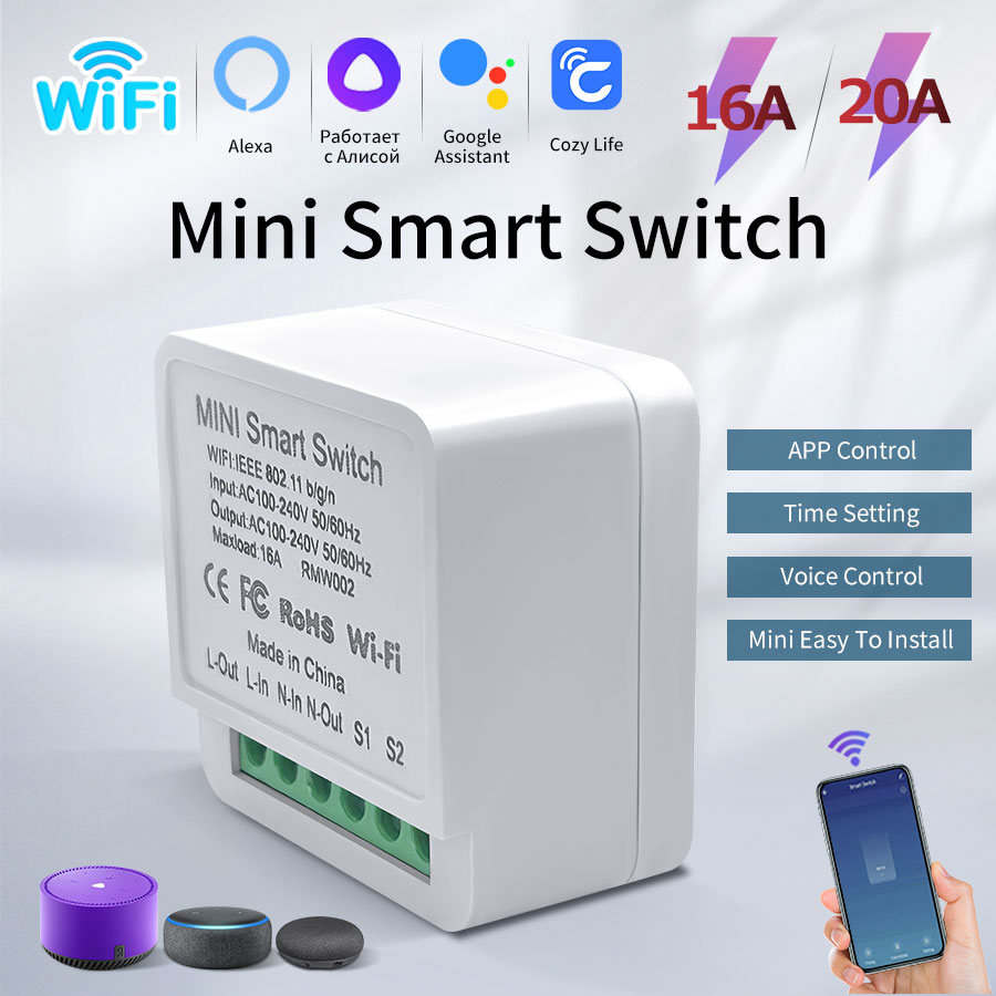 Home Automation Technology - Mini módulo de interruptor inteligente WiFi
