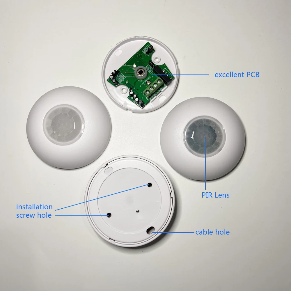 Interior 360 °   Detector infr - Motion Sensor Pir Wired reseña y precio